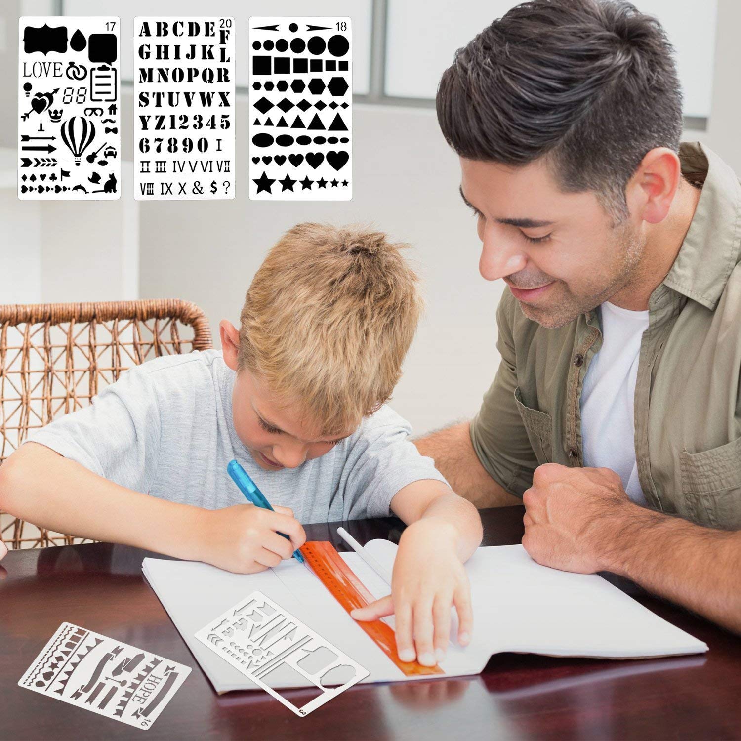 HASTHIP 20 PCS Journal Stencil Plastic Planner Set for Journal, Notebook, Diary, Scrapbook, DIY Drawing Template, Journal Stencils 4x7 Inch HASTHIP 20 PCS Journal Stencil Plastic Planner Set for Journal, Notebook, Diary, Scrapbook, DIY Drawing Template, Journal Stencils 4x7 Inch